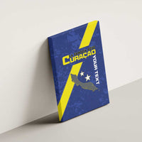 Custom Curacao Football Canvas Wall Art Go La Familia Azul