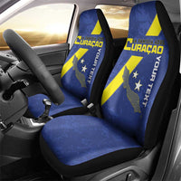 Custom Curacao Football Car Seat Cover Go La Familia Azul
