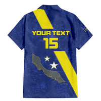 Custom Curacao Football Family Matching Mermaid Dress and Hawaiian Shirt Go La Familia Azul