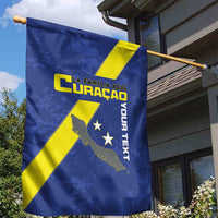 Custom Curacao Football Garden Flag Go La Familia Azul
