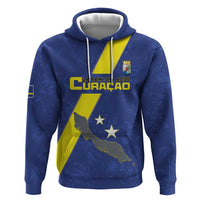 Custom Curacao Football Hoodie Go La Familia Azul