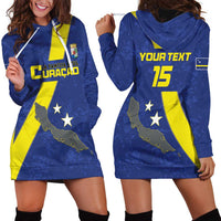 Custom Curacao Football Hoodie Dress Go La Familia Azul