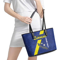 Custom Curacao Football Leather Tote Bag Go La Familia Azul