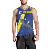 Custom Curacao Football Men Tank Top Go La Familia Azul