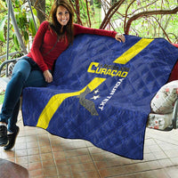 Custom Curacao Football Quilt Go La Familia Azul