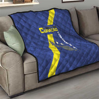 Custom Curacao Football Quilt Go La Familia Azul