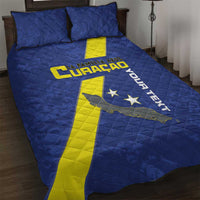 Custom Curacao Football Quilt Bed Set Go La Familia Azul
