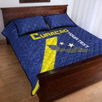 Custom Curacao Football Quilt Bed Set Go La Familia Azul