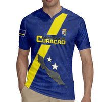 Custom Curacao Football Rugby Jersey Go La Familia Azul