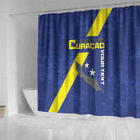 Custom Curacao Football Shower Curtain Go La Familia Azul