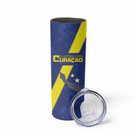 Custom Curacao Football Skinny Tumbler Go La Familia Azul