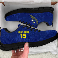 Custom Curacao Football Sneakers Go La Familia Azul