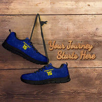 Custom Curacao Football Sneakers Go La Familia Azul