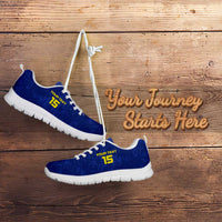 Custom Curacao Football Sneakers Go La Familia Azul