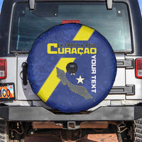 Custom Curacao Football Spare Tire Cover Go La Familia Azul