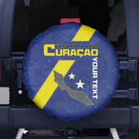Custom Curacao Football Spare Tire Cover Go La Familia Azul