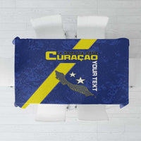 Custom Curacao Football Tablecloth Go La Familia Azul