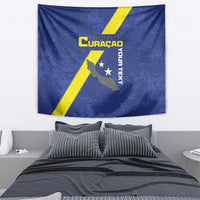 Custom Curacao Football Tapestry Go La Familia Azul