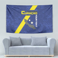 Custom Curacao Football Tapestry Go La Familia Azul