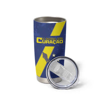 Custom Curacao Football Tumbler Cup Go La Familia Azul