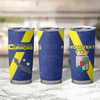 Custom Curacao Football Tumbler Cup Go La Familia Azul