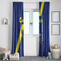Custom Curacao Football Window Curtain Go La Familia Azul