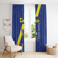 Custom Curacao Football Window Curtain Go La Familia Azul