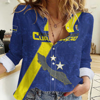 Custom Curacao Football Women Casual Shirt Go La Familia Azul