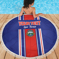 Custom Costa Rica Football Beach Blanket Vamos Ticos!