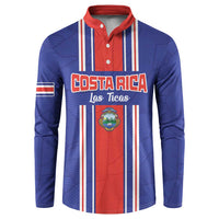 Custom Costa Rica Football Button Sweatshirt Vamos Ticos!