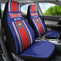 Custom Costa Rica Football Car Seat Cover Vamos Ticos!