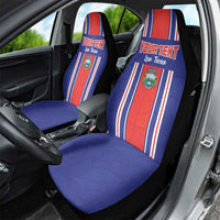 Custom Costa Rica Football Car Seat Cover Vamos Ticos!