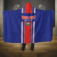 Custom Costa Rica Football Hooded Blanket Vamos Ticos!