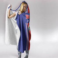 Custom Costa Rica Football Hooded Blanket Vamos Ticos!
