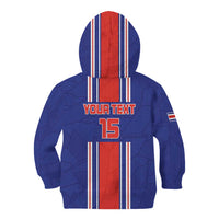 Custom Costa Rica Football Kid Hoodie Vamos Ticos!