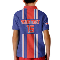 Custom Costa Rica Football Kid Polo Shirt Vamos Ticos!