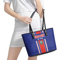 Custom Costa Rica Football Leather Tote Bag Vamos Ticos!