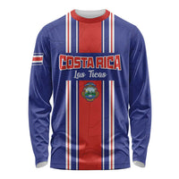 Custom Costa Rica Football Long Sleeve Shirt Vamos Ticos!