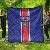 Custom Costa Rica Football Quilt Vamos Ticos!