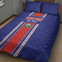 Custom Costa Rica Football Quilt Bed Set Vamos Ticos!