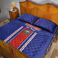 Custom Costa Rica Football Quilt Bed Set Vamos Ticos!