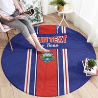 Custom Costa Rica Football Round Carpet Vamos Ticos!