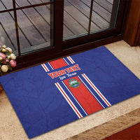 Custom Costa Rica Football Rubber Doormat Vamos Ticos!