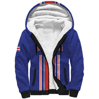 Custom Costa Rica Football Sherpa Hoodie Vamos Ticos!