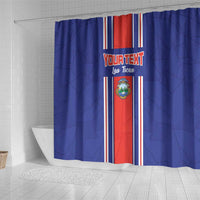 Custom Costa Rica Football Shower Curtain Vamos Ticos!