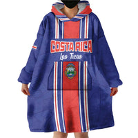 Custom Costa Rica Football Wearable Blanket Hoodie Vamos Ticos!