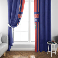 Custom Costa Rica Football Window Curtain Vamos Ticos!