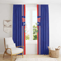 Custom Costa Rica Football Window Curtain Vamos Ticos!