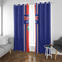 Custom Costa Rica Football Window Curtain Vamos Ticos!