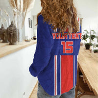 Custom Costa Rica Football Women Casual Shirt Vamos Ticos!